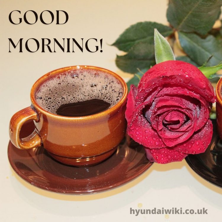 Good morning coffee picture rose gratis