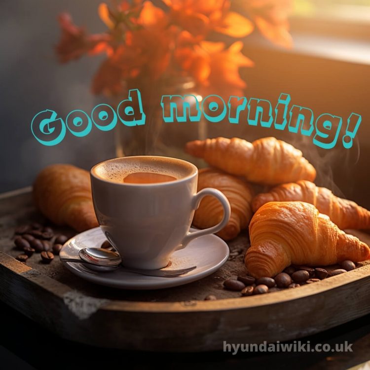 Coffee good morning images picture croissants gratis