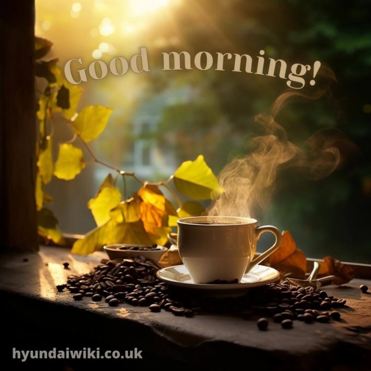 Good morning coffee images picture leaves gratis