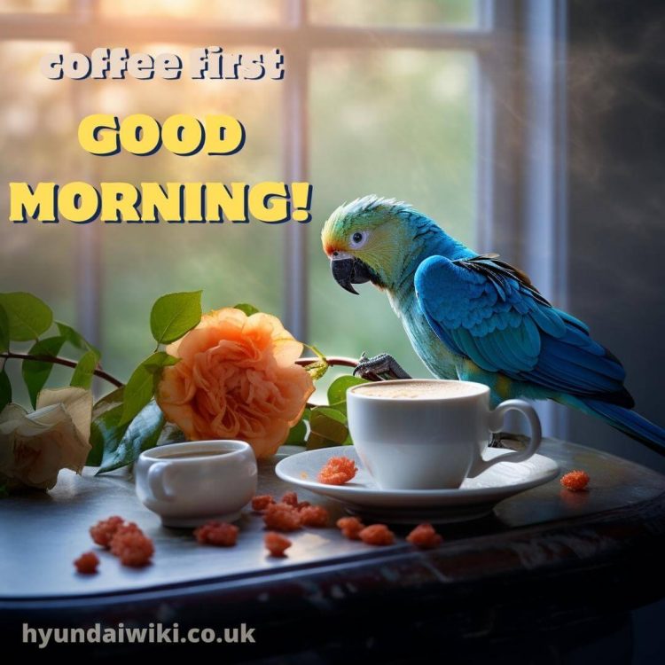 Good morning coffee images picture parrot gratis