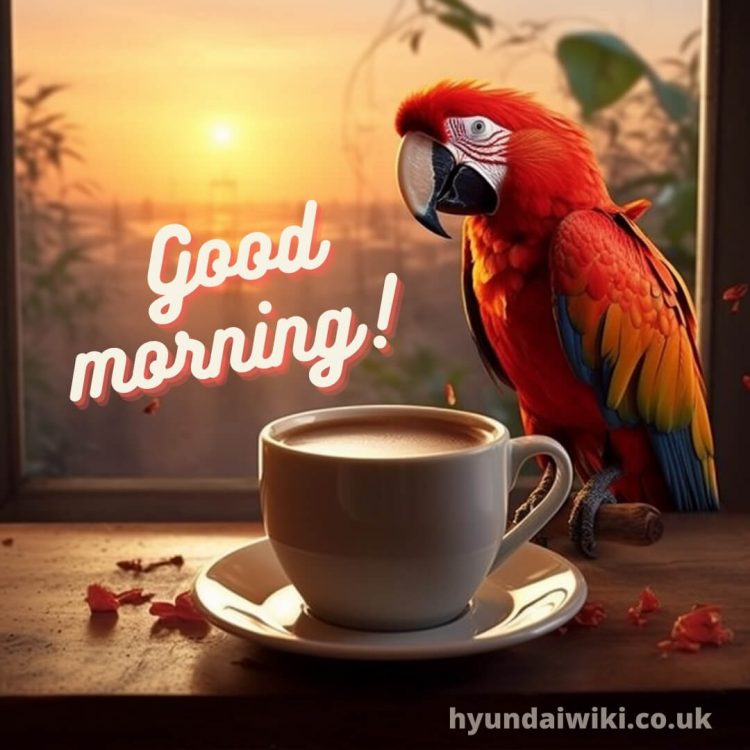 Good morning images coffee picture parrot gratis