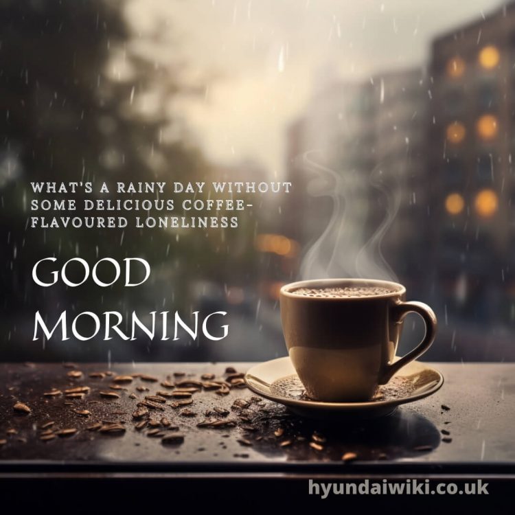 Good morning rain coffee picture delicious coffee gratis