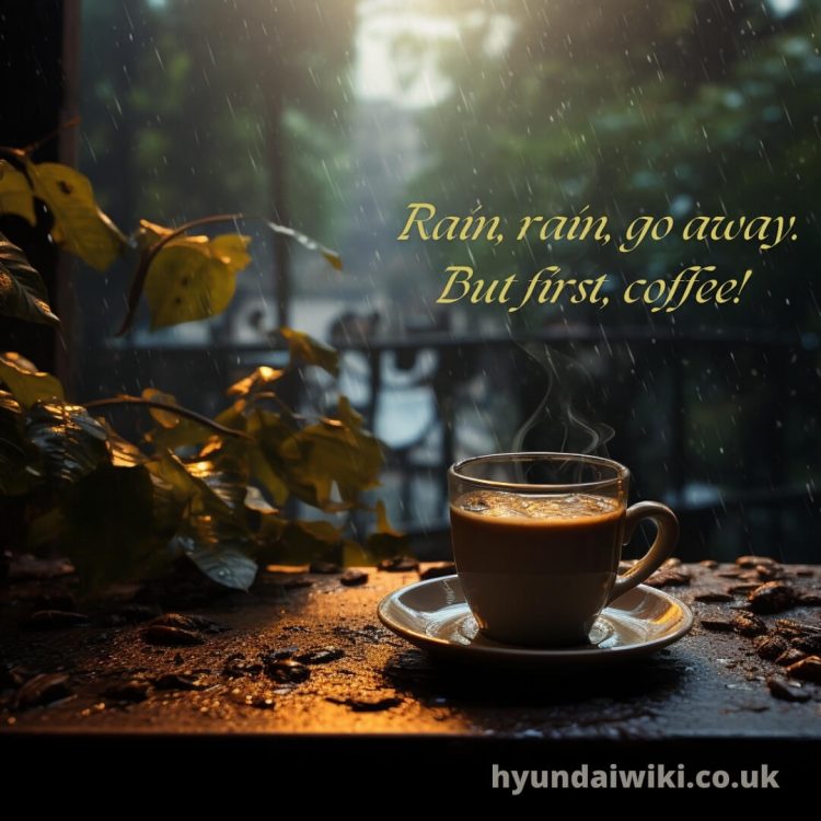 Good morning rain coffee picture flavored coffee gratis