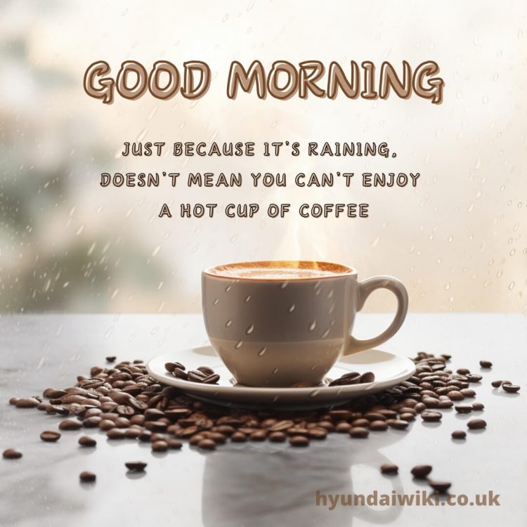 Good morning rain coffee picture coffee beans gratis