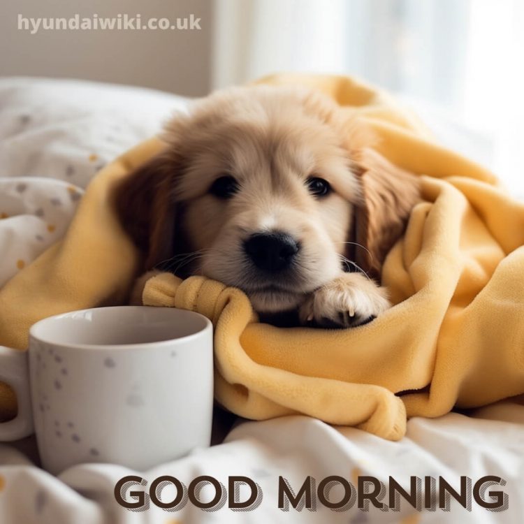 Good morning with coffee images picture puppy gratis