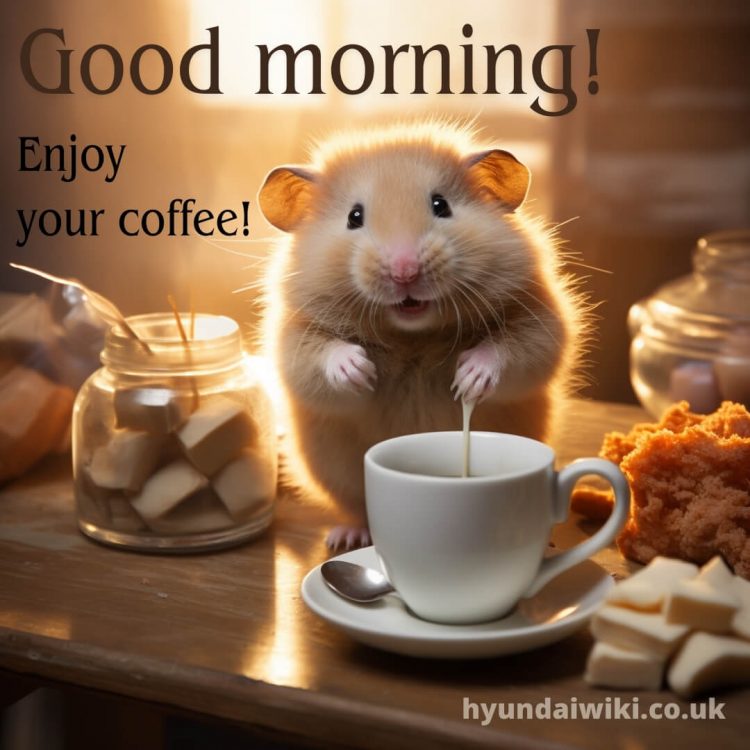 Good morning with coffee images picture hamster gratis
