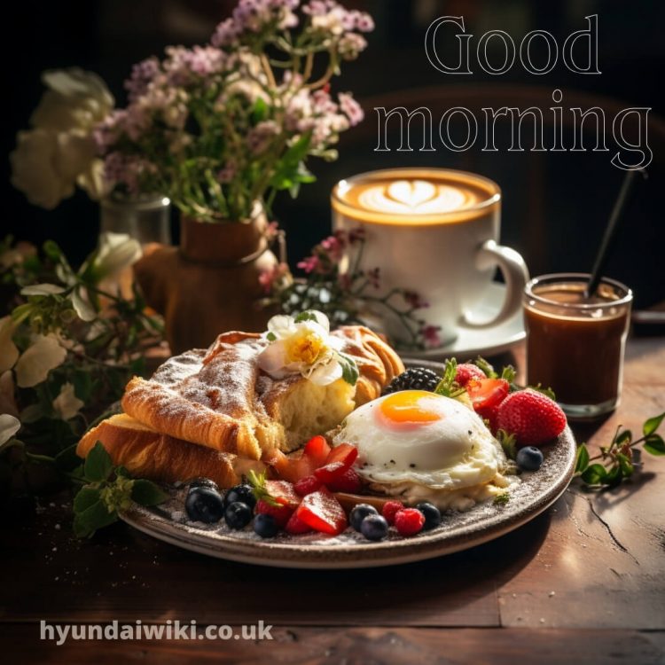 Good morning with coffee images picture breakfast gratis