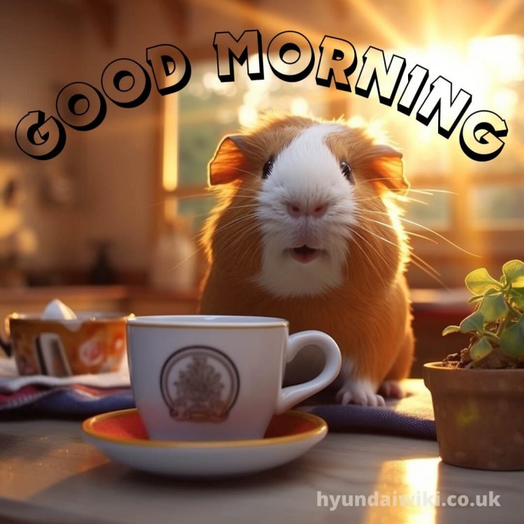 Good morning with coffee images picture guinea pig gratis