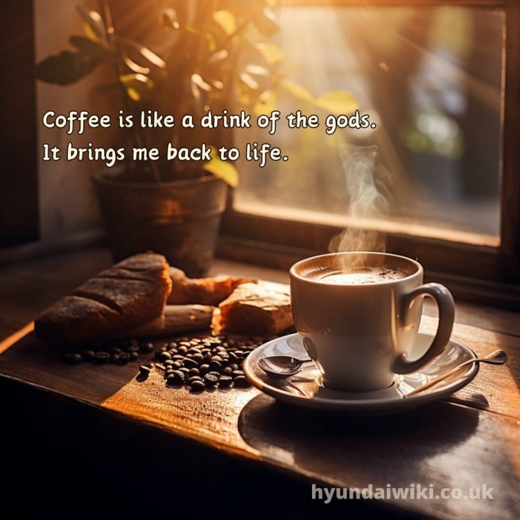Morning coffee quotes picture grains gratis
