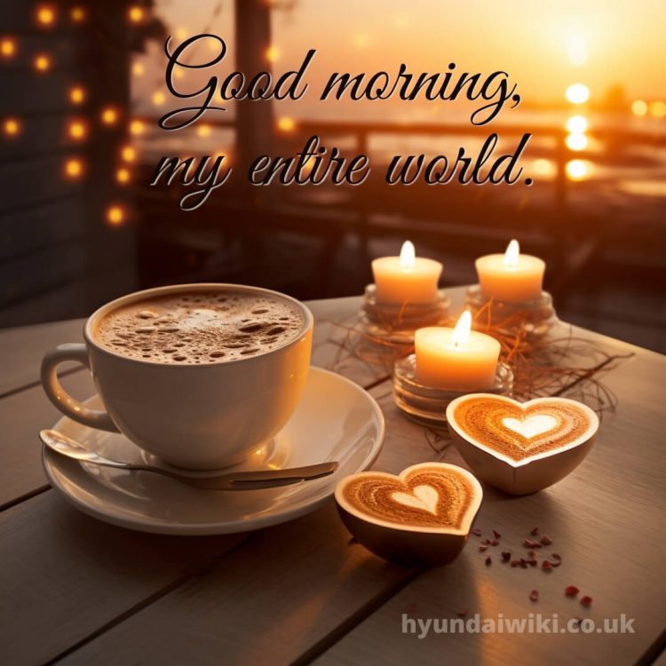 Romantic good morning coffee images picture candles gratis