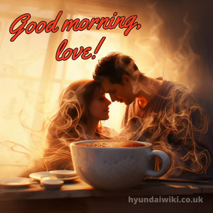 Romantic good morning coffee images picture loving couple gratis