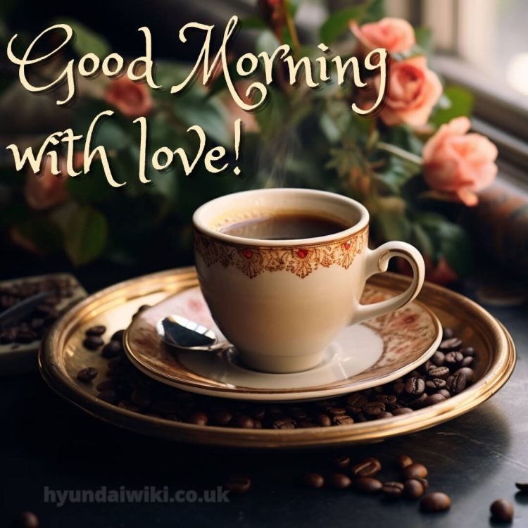 Good morning images romantic picture coffee beans gratis