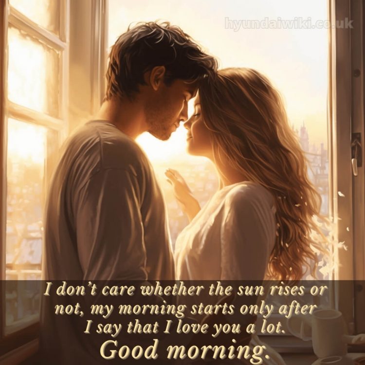Good morning romantic quotes picture couple gratis
