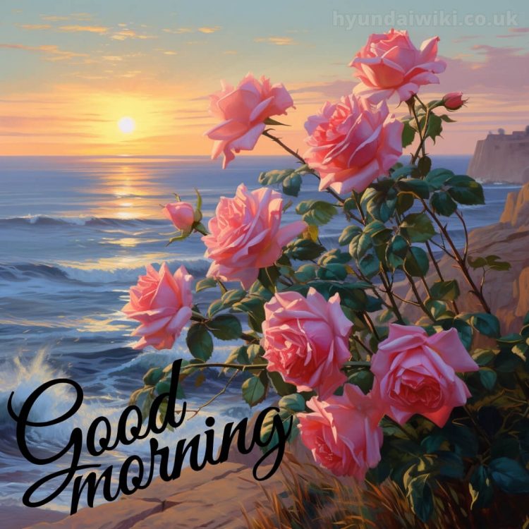Good morning romantic rose picture sea gratis