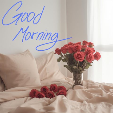 Good morning romantic roses picture bedroom gratis