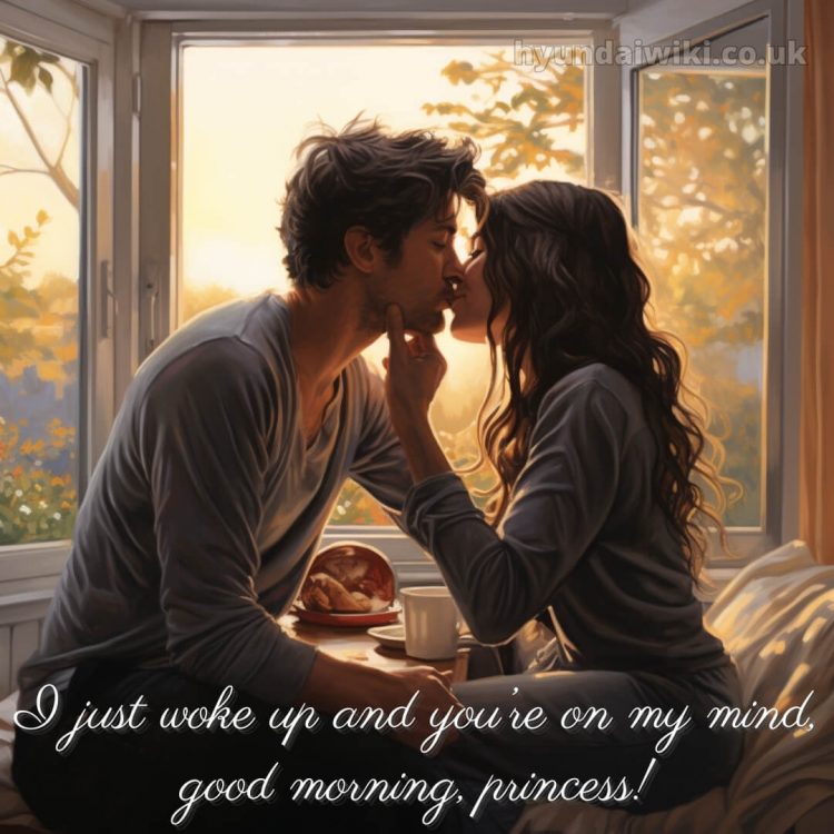 Hot and romantic good morning images picture couple at breakfast gratis