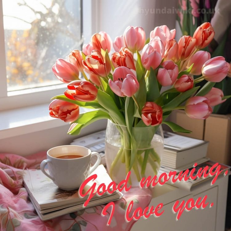 Love romantic good morning flowers picture tulips gratis