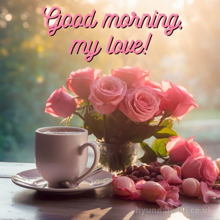 Love romantic good morning rose picture pink roses gratis