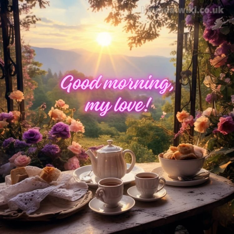Romantic good morning picture tea gratis