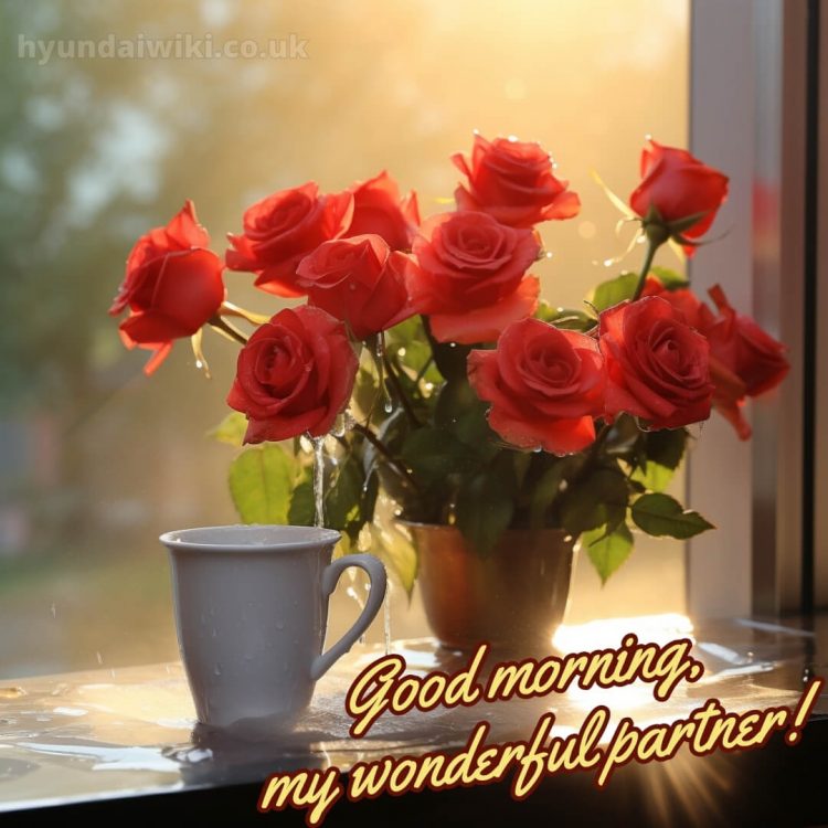 Romantic good morning message picture roses gratis