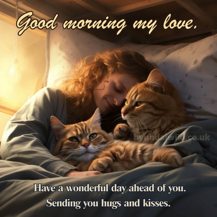 Love romantic good morning status picture cats gratis