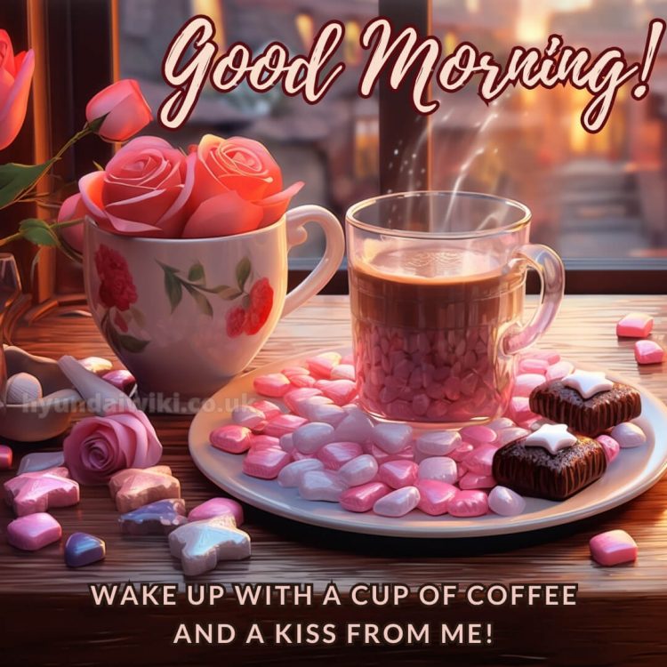 Love romantic good morning status picture cup gratis