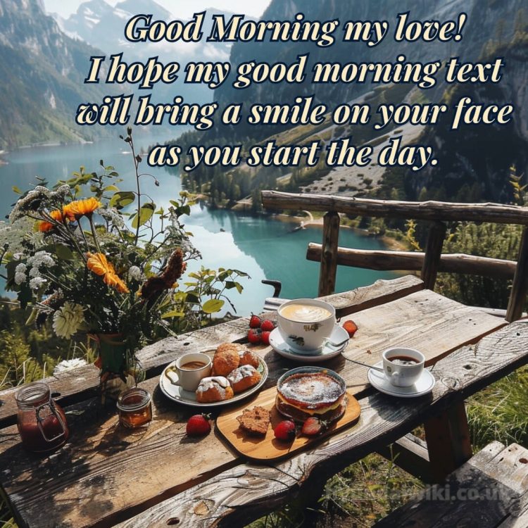 Romantic good morning messages picture mountains gratis