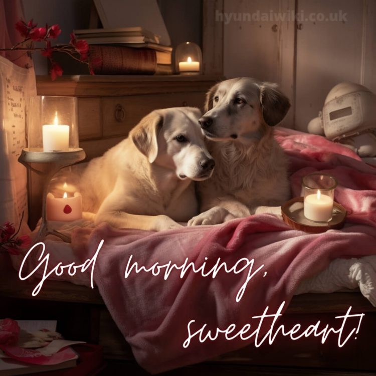 Romantic good morning sweetheart picture dogs gratis